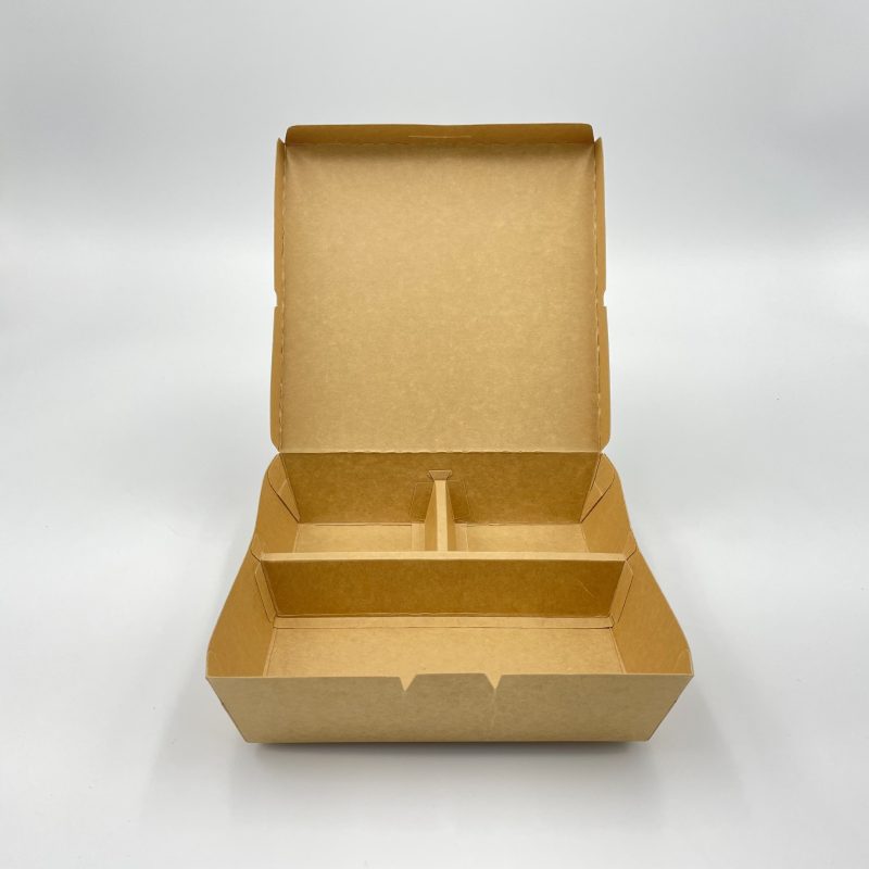 3-Compt 700ml Kraft Paper Box